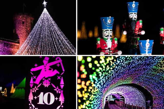 Warwick Castle's light trail spans across 64 acres, with three new entrance tunnels and 500,000 lights.

 Photos by Warwick Castle