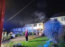 Firefighters at the scene of the fire in Nuneaton
