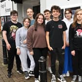 Grease is the word for cast members, back, left to right: Adam Ellis who plays Doody; Joshua Womble is Kenickie; Louis Dutton is Roger and Milana Rostohar is Frenchy. Front' left to right: Emily Adamson is Rizzo; Megan Gyles is Sandy; Dexter Robbinson is Danny and Robin Smallwood is Sonny.