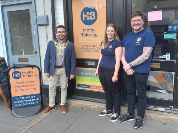 The Mayor of Warwick, Cllr Richard Edgington with Hayley Booth and Andrew Booth. Photo supplied