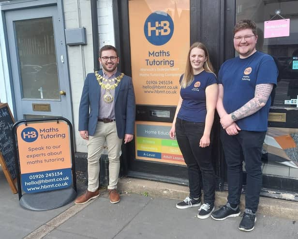 The Mayor of Warwick, Cllr Richard Edgington with Hayley Booth and Andrew Booth. Photo supplied