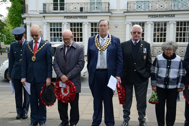 Photos of the service which took place at the war memorial at Euston Place in Leamington town centre on VE Day 80 yesterday (Thursday May 8).
