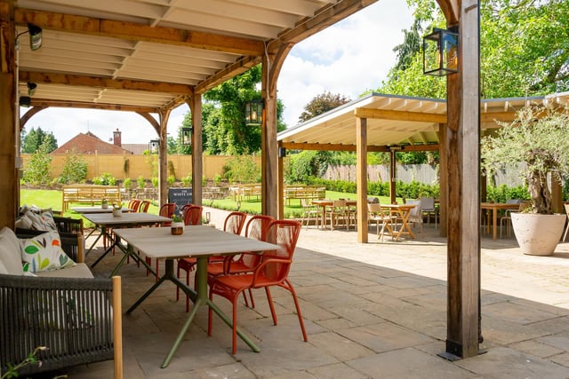 The revamped garden of the White Lion pub in Radford Semele
