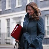 LONDON, ENGLAND - JANUARY 17:  Education Secretary Gillian Keegan leaves following the weekly cabinet meeting at 10 Downing Street on January 17, 2023 in London, England. (Photo by Dan Kitwood/Getty Images)