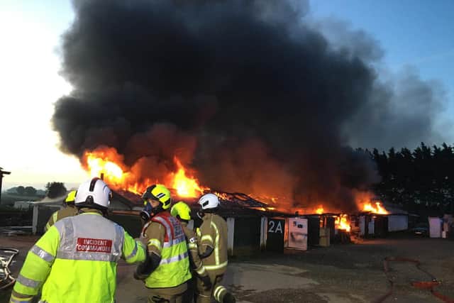 Firefighters from two counties tackled the blaze near Bloxham