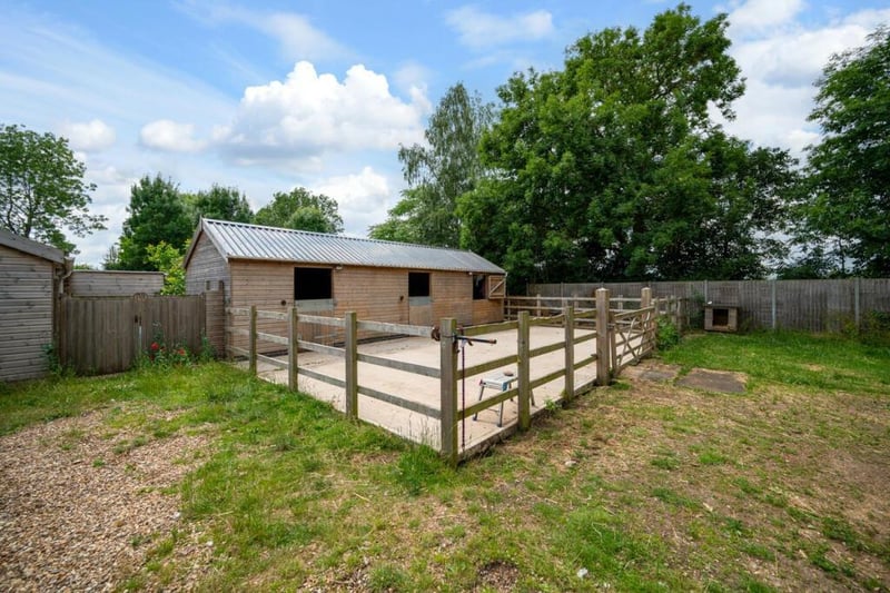 The property also has stables and a tack room. Photo by Fine and Country