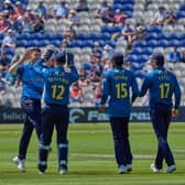 Celebration for Warwickshire as they head to another win. Pic: Nick Corcoran@SW4photography