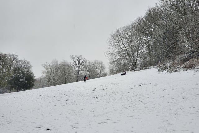 Snow on Priory Park