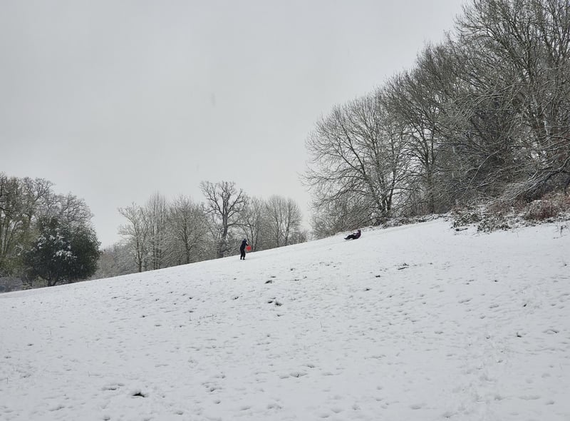 Snow on Priory Park