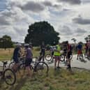 A water stop at the Lutterworth Big Bike Ride