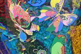 Artwork created by refugees in Warwickshire is currently on display in Rugby.