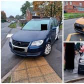 Photos of bad parking, taken by Warwickshire Police.