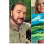 Pianist Martin Riley and artist Jessica Hartshorn, who are both part of the fundraising events for Arts Uplift. Pictures supplied.