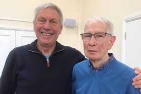 David with Geoffrey, one of the members of Sporting Memories