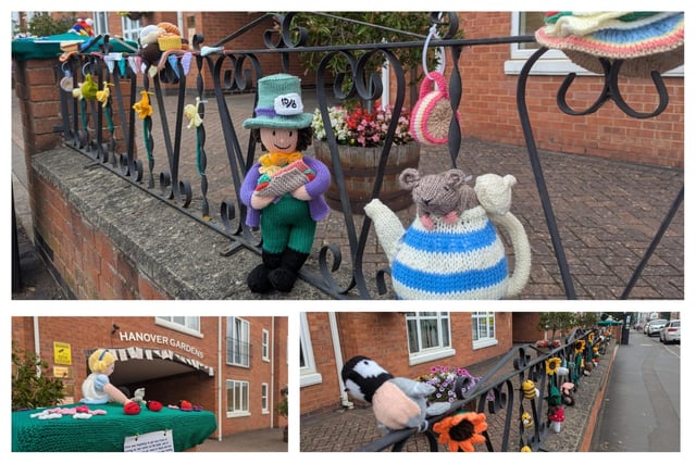 Beautiful displays in Hanover Gardens. Sadly someone has stolen the Mad March, which was attached to the metal work. The residents are asking for it to be returned or information about its theft.