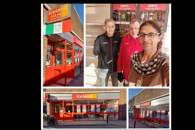 Kenilworth Mayor Cllr Alison Insley took photos o her with staff during her visit to Iceland in the town - which closed on Saturday (September 5). Credit: Cllr Alison Insley.