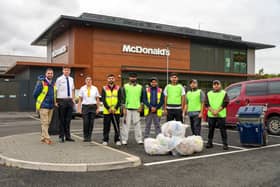 Crew members from the McDonald’s restaurant on Warwick’s Emscote Road