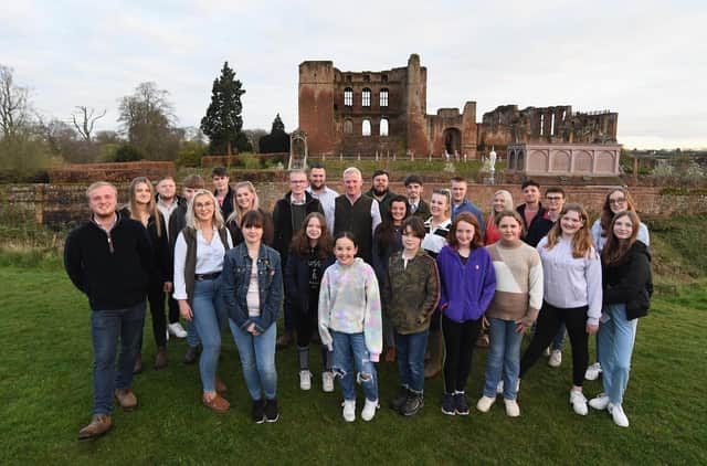 Charlie Weetman, Director of the Kenilworth Show (centre) with the Kenilworth Young Farmers Club