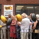 Opening the new centre.