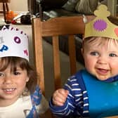 Lily and Logan in their speical crowns.