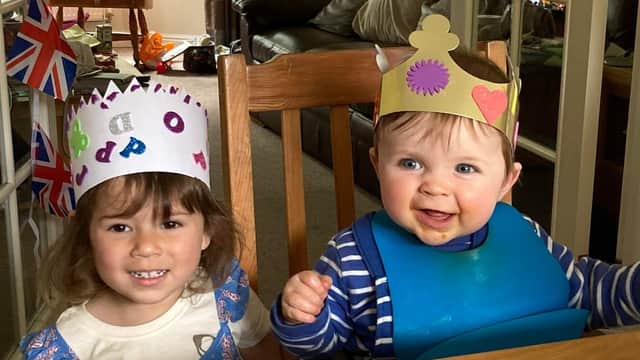 Lily and Logan in their speical crowns.