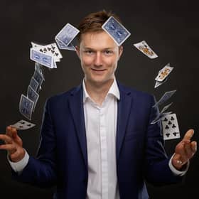 Angus Baskerville says magic saved his life. Photo by Jon Mills.