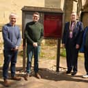 From left to right, Simon Greaves (churchwarden), The Rev Ben Cook (Rector), Cllr Barry Franklin (Mayor Of Whitnash), Adrian Barton (churchwarden). Picture supplied