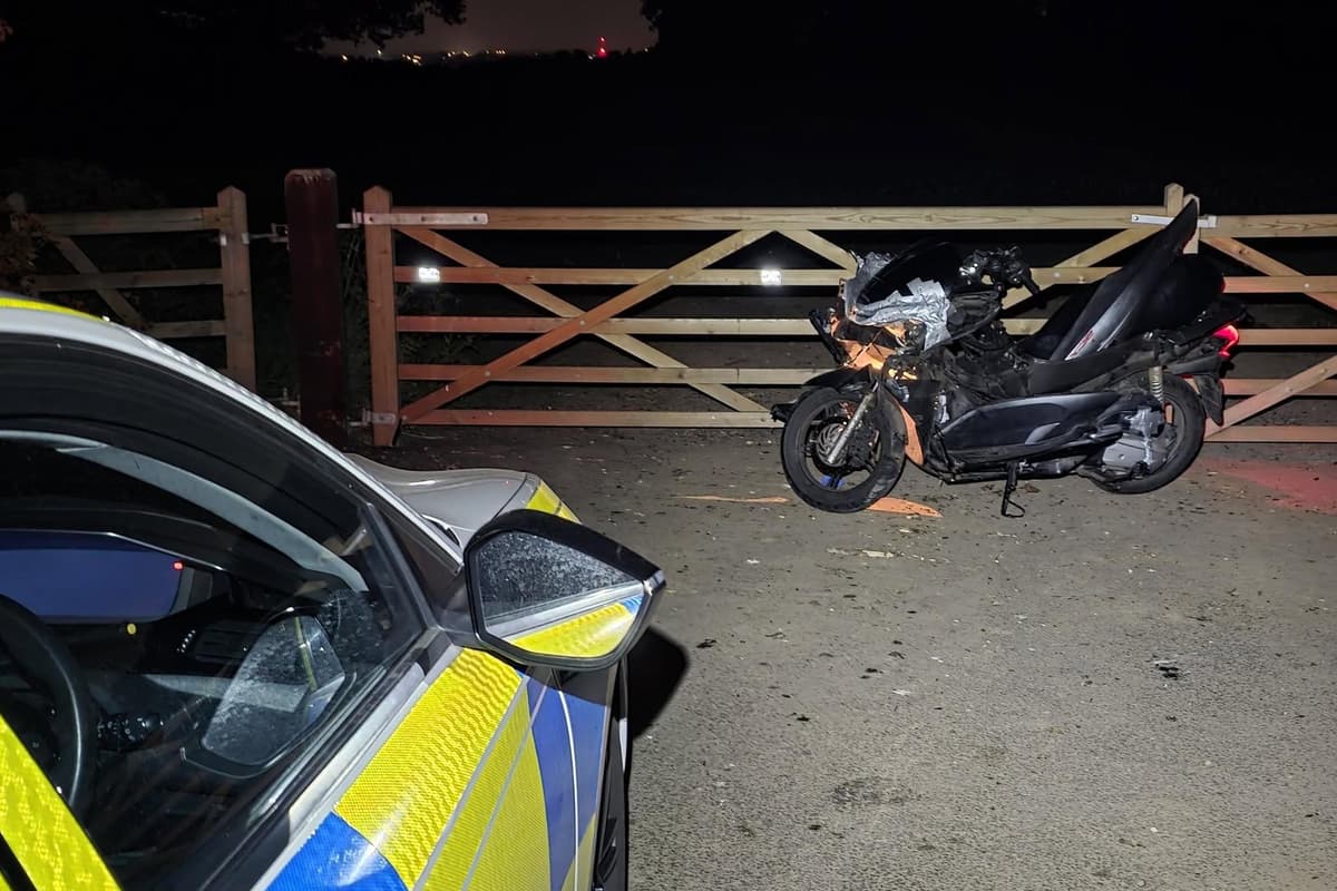 Missing Riding Motorcycle Motorcyclist riding on stolen bike crashes in Rugby police chase
