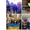 Matt Western showing his support for the aid for Ukraine efforts in 2022 and 2023.Pictures supplied.