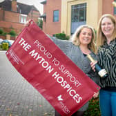 Meganne Gill-Swift (left), events and campaigns fundraiser at The Myton Hospices, with Donna Bothamley, head of the wills and probate department at Blythe Liggins. Picture supplied.