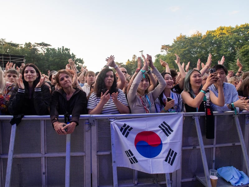 Music fans watching acts perform at Warwick Castle on Sunday, July 21. Photo by David Jackson.