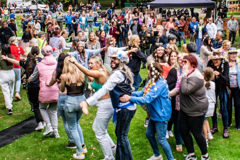 Dancing in Caldecott Park.