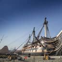HMS Victory, Lord Nelson's flagship during the Battle of Trafalgar, is now in Portsmouth Historic Dockyard home