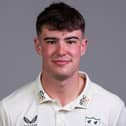 WORCESTER, ENGLAND - APRIL 03: Josh Baker of Worcestershire poses for a portrait during the Worcestershire CCC photocall at New Road on April 03, 2024 in Worcester, England. (Photo by Ryan Hiscott/Getty Images)
