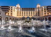 The impressive plaza  of the  Lopesan Costa Meloneras Resort Spa  & Casino
