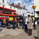 The filming of ITVX crime drama Joan in Regent Street, Leamington. Picture by Oliver Williams.