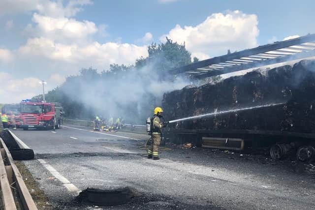 Warwickshire Fire and Rescue Service at the scene of the fire