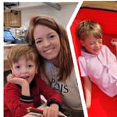 Kelly with her 'inspirational' son Oscar.