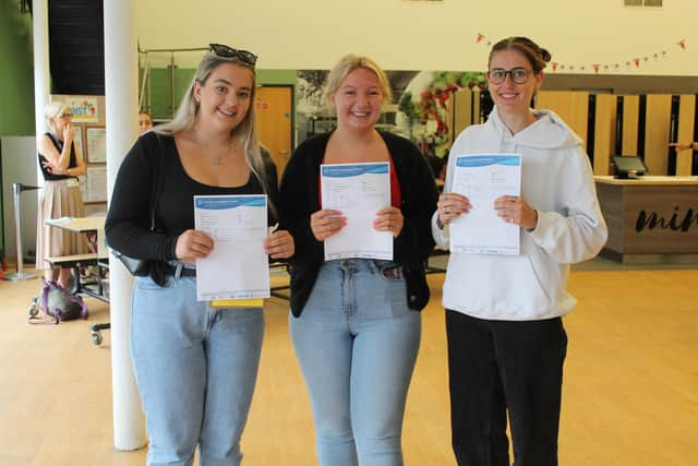 North Leamington School students celebrate their A-level results. Picture supplied