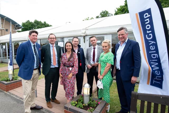 Left to right: Jeff Paybody (Howkins and Harrison), James Davies (The Wigley Group), Yasmin Audhali (Myton Hospices), Richard Foxon (Newton LDP), Liam Kenyon and Rachael Ainscough (Ainscough Strategic Land) and Edward Bromwich (ehB Residential). Photo supplied