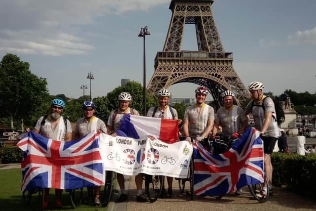 Simon and his friends take on cycling challenges every couple of years. This include cycling from London to Paris and back again in 48 hours. Photo supplied