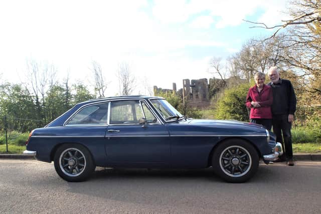 John and Kate Redshaw in Kenilworth with their Their blue MGC 'Bluebottle'. Picture supplied.