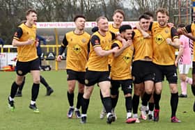 Liam Cross celebrates his first goal for the club.