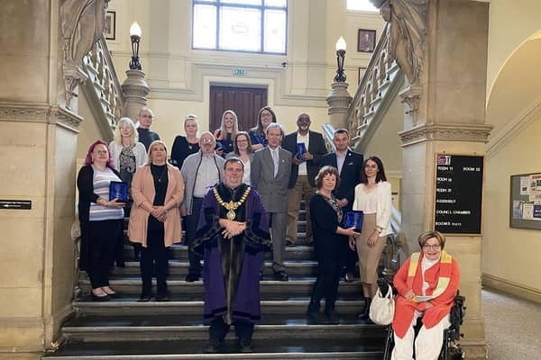 A group picture of all the Leamington Mayor Awards 2023