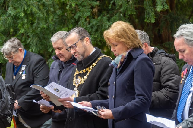 Those attending  included the Mayor of Warwick, Town Clerk and Armed Forces Champions from both the District and County Councils together with relatives of those who served on the ship that day.