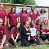 Staff at First Steps Kindergarten in Leamington celebrate receiving the award. Picture supplied.