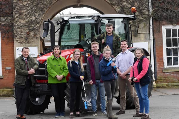 Caption: From left to right, Nick Abell (Elizabeth Creak Charitable Trust), Nicky Maynard (KADAS), Chloe White, Charlotte Brain, Luke Jervis, Archie Craddock, Jack McDill and Amy Savage (tutors and students from Moreton Morrell College, part of WCG).