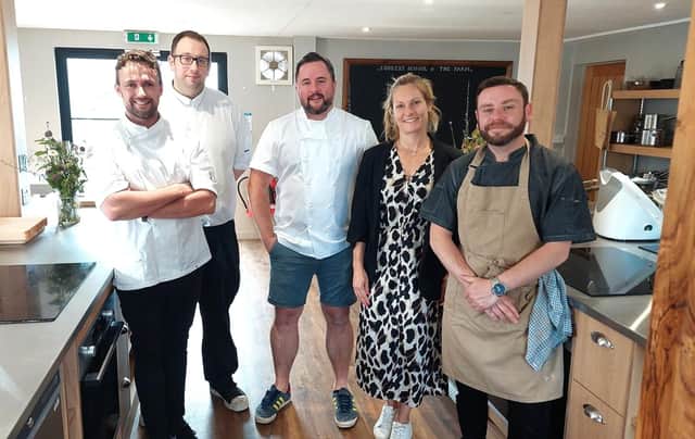 From left Tobias Reutt, Colm Jones, Paul Foster, Ellen Manning and Sam Barnett. Photo supplied