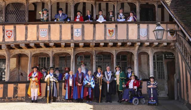 The town criers and Warwick Court Leet at the Lord Leycester Hospital. Photo by Tirtha Lawarti