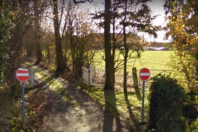 The exit from Inwoods House when the main building was still standing, set well back from Ashlawn Road. Photo: Google Street View.
